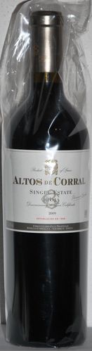 Altos de Corral 2009 Single Estate Rioja DOC 14 %